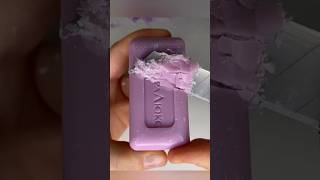 Satisfying Dry Soap Cutting 🧼 purple soap 6 shorts fyp satisfyingsounds [upl. by Oicnerual]