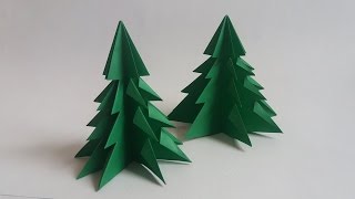 Como hacer un arbol de Navidad de papel  Christmas Tree Origami [upl. by Enyale148]