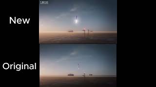 New vs Original SpaceX Starship superheavy catch Animation [upl. by Kermit122]