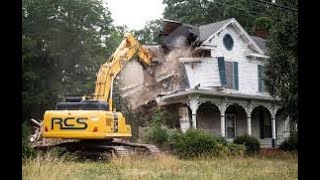 Demolishing a House Pulling permits demolition permits newconstruction uninhabited [upl. by Dnalerb]