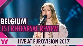 Belgium First Rehearsal Blanche quotCity Lightsquot  Eurovision 2017 Review [upl. by Asserat]