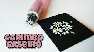 Como fazer CARIMBOS CASEIROS para adesivos artesanais COM PREGOS  Samys Nails [upl. by Rudich]