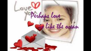 Perhaps Love with lyrics by Aiza Seguerra [upl. by Eeramit329]