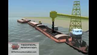 3D Technical Animation  Barge Operation [upl. by Fridlund]