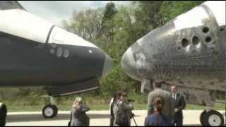 Rare Space Shuttles Nose to Nose Say Goodbye [upl. by Neerom]