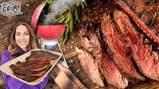 How to Charcoal Grill Marinade Flank Steak For Ultimate Tenderness [upl. by Kendy]