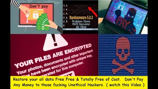 How To Recover amp Decrypt Any Ransomware Encrypted Data Files For Free Hindi Dec 2k19 [upl. by Wat]