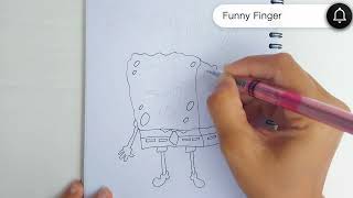 Menggambar Spongebob squarepants  How to draw spongebobsquarepants bikinibottom part 1 [upl. by Hilde321]