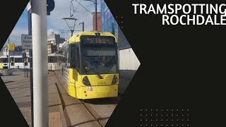 Trams at Rochdale Town Centre 28924 [upl. by Onateyac244]