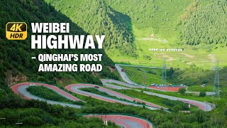 Qinghai 4K HDR  Ambient Drive on NW Chinas mountain winding road [upl. by Ajiram]