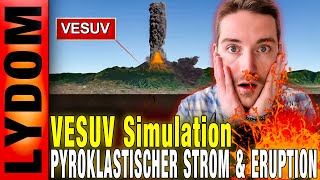 VESUV Simulation Eruption mit PYROKLASTISCHEM STROM  Untergrund und Erdoberfläche [upl. by Zenger948]