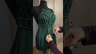 Work process Macrame top🖤 macrametutorial macrame [upl. by Gustie252]