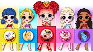 Elsa Moana amp Ladybug Get New Fashion  30 DIYs Paper Doll amp Craft [upl. by Ayikahs]