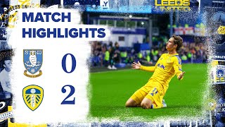 Highlights  Sheffield Wednesday 02 Leeds United  Brenden Aaronson and Dan James goals [upl. by Enuj]