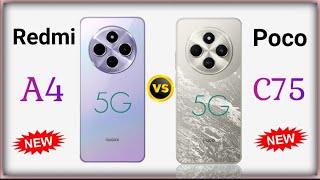 Redmi A4 5G 🆚 Poco C75 5G  Mobile Comparison  New Redmi Poco Phone [upl. by Ab]