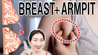 Lift Breasts and Reduce Armpit Fat in 7 days 15 Minutes Massage amp Chest Workout No Equipment [upl. by Ahsinad]