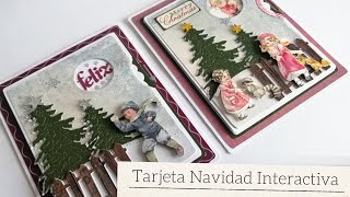 TARJETA NAVIDEÑA INTERACTIVA CON MENSAJE OCULTO  TUTORIAL  LLUNA NOVA SCRAP [upl. by Aihsakal]