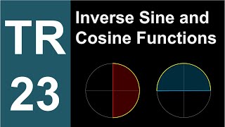 TR23 Inverse Sine and Cosine Functions Trigonometry series by Dennis F Davis [upl. by Aicenra]