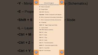 Altium Designer Shortcut Keys You Need to Know altium altiumdesigner pcb pcbdesign [upl. by Elleunamme]