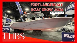 2024 Fort Lauderdale International Boat Show walk tour part 1 4K flibs [upl. by Lytsirk]