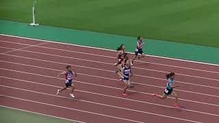 20240630大分県中学通信陸上 1年女子100m決勝 [upl. by Tterab]