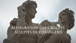 Restauration des groupes sculptés de lOrangerie  Restoration of statuary from the Orangery [upl. by Ty]