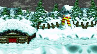 Skiddas Row Ambience  Frosty Frolics BGM  Donkey Kong Country 3 [upl. by Acirtal]