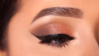 Soft and Simple eye makeup Tutorial with winged eyeliner  Beginner friendly eyeshadow  Shilpa [upl. by Odetta]