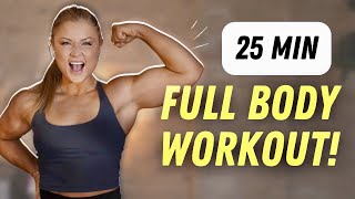 25MIN GANZKÖRPER WORKOUT FÜR ANFÄNGER  OHNE Zusatzmaterial amp Springen [upl. by Cosette]