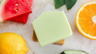 Making soap with fresh ingredients🍉🥥🍋🥒🍊 A compilation [upl. by Haggar]