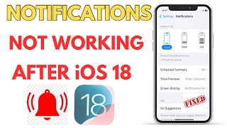 iOS 18 How To Fix Notifications Not Working on iphone after ios 18 [upl. by Strader]