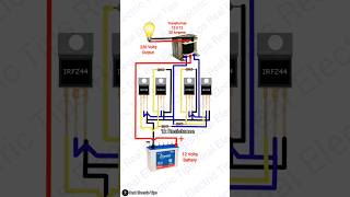 How To Make IRFZ44N Mosfet 500W Inverter Circuit Diagram [upl. by Fredela]