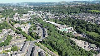 Golcar from Garden Centre 360 Drone 11 Aug 24 [upl. by Umeh]