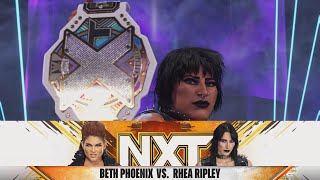 BETH PHOENIX VS RHEA RIPLEY C WWE NXT WWE 2K24 TQSVERSE [upl. by Cecilia]