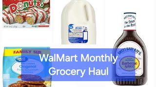 🧈🍕WalMart Monthly🍔🥜 Grocery Haul 🍓 🥓 [upl. by Bethel]