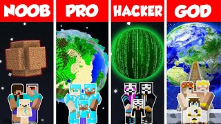 Minecraft TNT PLANET HOUSE BUILD CHALLENGE  NOOB vs PRO vs HACKER vs GOD  Animation [upl. by Ammon]