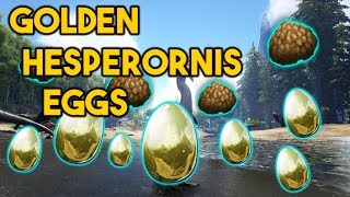 ARK How to get Golden Hesperornis Eggs Extraordinary Kibble [upl. by Neahs]