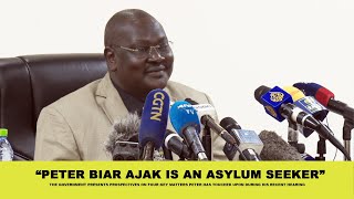 quotPeter Biar Ajak is an asylum seeker in the United States of Americaquot  Hon Ateny Wek Ateny [upl. by Terrab553]