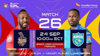 LIVE  Trinbago Knight Riders vs St Lucia Kings  CPL 2024 [upl. by Reffotsirk]