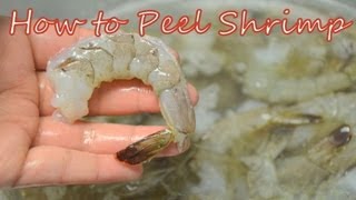 How to Peel amp Devein Shrimp in 5 seconds วิธีปอกเปลือกกุ้งแสนง่ายใน5วินาทีRinsCookbook [upl. by Moore]