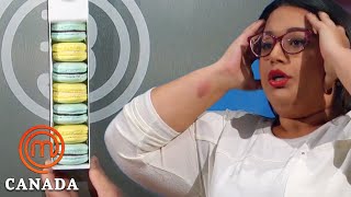 Making 10 Macarons with 2 Different Flavours  MasterChef Canada  MasterChef World [upl. by Arit]