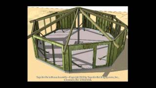 Topsider Homes Prefab Patio Home Animated House Assembly [upl. by Swithin]