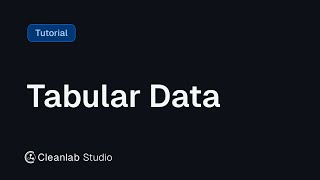 How to Use Cleanlab Studio with Tabular Data [upl. by Kristie]