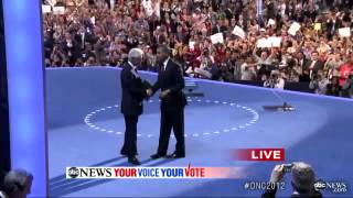 Bill Clinton DNC Speech Ends President Obama Arrives on Stage at Democratic National Convention [upl. by Marvel]