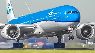 30 SMOOTH BIG PLANE LANDINGS  Amsterdam Airport Schiphol Plane Spotting AMSEHAM [upl. by Felita]