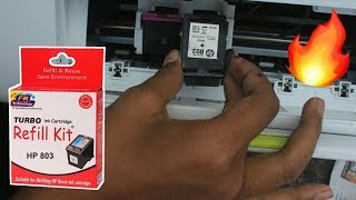 HP 803 Black Ink Cartridge Refill  Refilling Ink Black  Dekh Review HindiUrdu [upl. by Grote458]