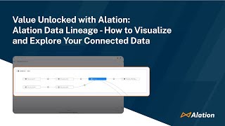 Value Unlocked with Alation Alation Data Lineage  How to Visualize and Explore Your Connected Data [upl. by Clair]