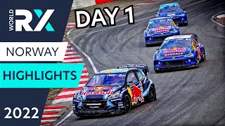 World Rallycross Highlights  Ramudden World RX of Norway 2022  Day 1 [upl. by Mareld]