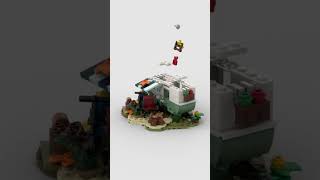 LEGO® Brick Mini Camping Adventure custom speedbuild animation short new [upl. by Ettedanreb]