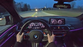 2020 BMW X4 M  POV Night Drive Binaural Audio [upl. by Eeslehc103]